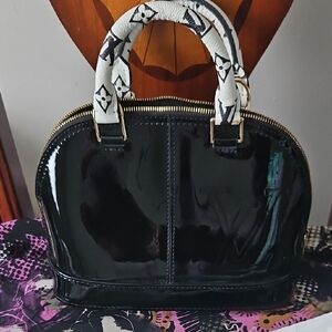 Black Patent Leather LV Handbag